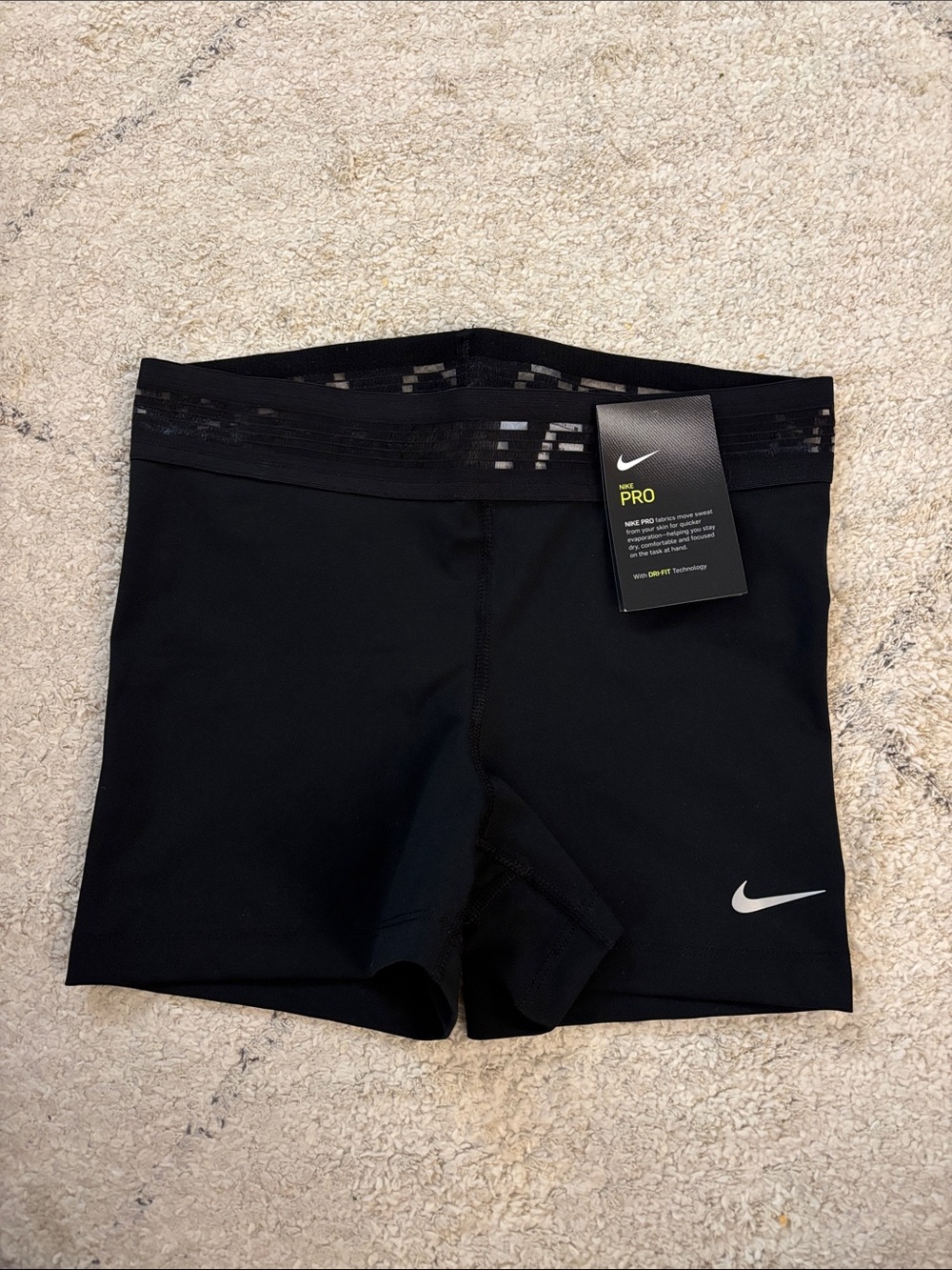 Nike Black Pro Women's Bike Shorts with Reflective Swoosh
